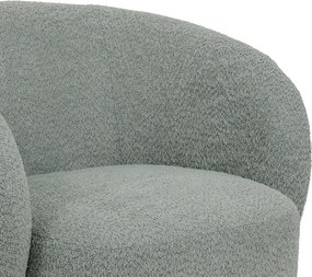 Πολυθρόνα περιστρεφόμενη Kreslo pakoworld μπουκλέ ύφασμα σε φυστικί απόχρωση 78x81x77εκ