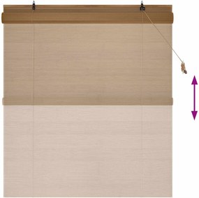 vidaXL Ρόλερ (στόρι) Καφέ 140 x 160 cm Μπαμπού