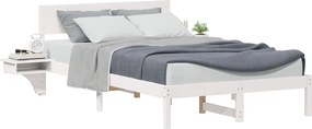 vidaXL Σκελετός Κρεβατιού Λευκό 140 x 200 cm Στερεά ξυλεία πεύκου