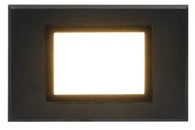 Απλίκα Χωνευτό Φωτιστικό Τοίχου IP65 LED 3W Μαύρο VERRE-12080 Sunlight-VERRE-12080-Μαύρο VERRE-12080