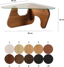 Τραπεζάκι Σαλονιού Καστανιά DROFRE 86x66x36