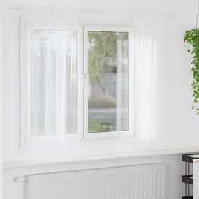 vidaXL Κουρτίνα βυσσινί 2 pcs Λευκό 175 x 140 εκ. Πολυεστέρας