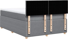 vidaXL Κρεβάτι Boxspring με Στρώμα Αν. Πράσινο 160x200εκ Υφασμάτινο