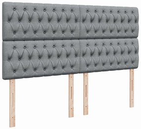 ΚΡΕΒΑΤΙ BOXSPRING ΜΕ ΣΤΡΩΜΑ ΑΝΟΙΧΤΟ ΓΚΡΙ 180X200 ΕΚ. ΥΦΑΣΜΑΤΙΝΟ 3290574