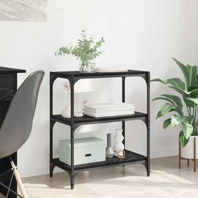 vidaXL Βιβλιοθήκη Μαύρη δρυς 60 x 33 x 71 εκ. Επεξεργασμένο ξύλο