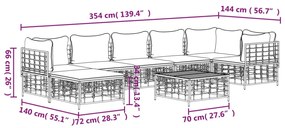 ΣΑΛΟΝΙ ΚΗΠΟΥ ΣΕΤ 8 ΤΕΜΑΧΙΩΝ ΑΝΘΡΑΚΙ ΣΥΝΘΕΤΙΚΟ ΡΑΤΑΝ &amp; ΜΑΞΙΛΑΡΙΑ 3186777