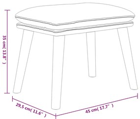 vidaXL Υποπόδιο Μουσταρδί 45x29,5x35 εκ. Βελούδινο