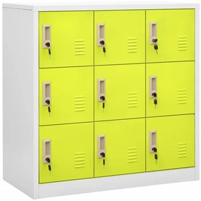 vidaXL Φοριαμός Ανοιχτό Γκρι / Πράσινο 90 x 45 x 92,5 εκ. Ατσάλινος