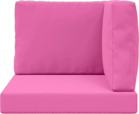 vidaXL Μαξιλάρι Καναπέ Εξωτερικού Χώρου 3 pcs Ροζ Πολυεστέρας