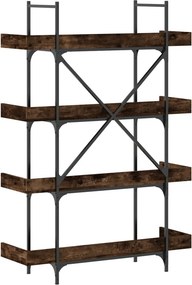 vidaXL Βιβλιοθήκη 4 Επιπέδων Καπν. Δρυς 100x33x145,5 εκ. Επεξεργ. Ξύλο