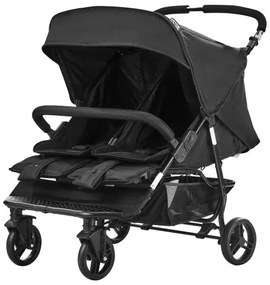 VEVOR Double Stroller Side x Side Foldable Lightweight Twin Stroller Black