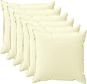vidaXL Κάλυμμα Μαξιλαριού 6 τμχ. HOUTEN Κρεμ 40 x 40 cm Πολυεστέρας