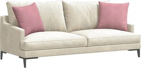 vidaXL Μαξιλάρι Καναπέ 2 pcs Ροζ 45 x 45 cm Υφασμάτινο Κορντουρά
