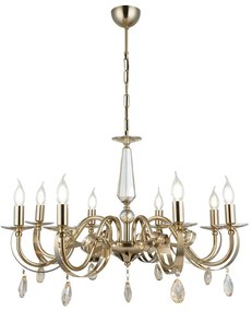 Φωτιστικό Οροφής - Πολυέλαιος Castro 341LCA1144 74x95cm 8xE14 40W Gold Opviq