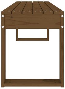 vidaXL Πάγκος Κήπου Μελί 110x38x45 εκ. από Μασίφ Ξύλο Πεύκου