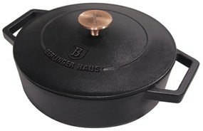 Berlinger Haus BH-6493 Ρηχή κατσαρόλα από χυτοσίδηρο με επίστρωση εμαγιέ 26 εκ Black Royal Collection