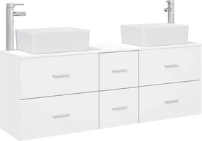 vidaXL Σετ Ντουλαπιών Μπάνιου 3 τμχ. Λευκό 53 x 34,5 x 63 εκ.