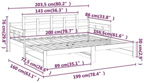 Καναπές Κρεβάτι Συρόμενος 2x(80x200) εκ. από Μασίφ Ξύλο Πεύκου - Καφέ