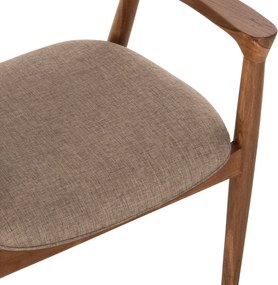 ΠΟΛΥΘΡΟΝΑ JAMES HM18259 TEAK WOOD ΜΕ ΣΑΜΠΑΝΙ ΥΦΑΣΜΑ 57x52x76Υεκ.