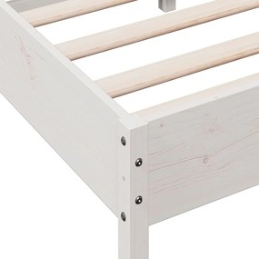 vidaXL Σκελετός Κρεβατιού Χωρίς Στρώμα Λευκό 100x200 εκ. Μασίφ Πεύκο