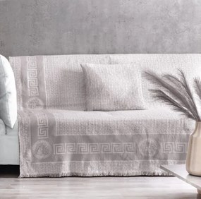 Makis Tselios Home Καλοκαιρινό Μονοθέσιο Ριχτάρι Maiandros 180x180cm Silver