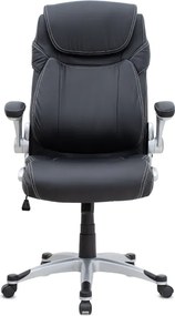 Καρέκλα γραφείου διευθυντική Gustavo Megapap από τεχνόδερμα χρώμα μαύρο 69x65x116/126εκ.