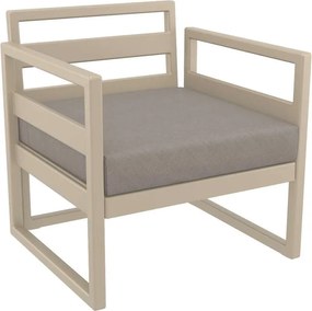 MYKONOS ΜΑΞΙΛΑΡΙ ΚΑΘΙΣΜΑΤΟΣ LIGHT BROWN SIESTA 65Χ65Χ10εκ.