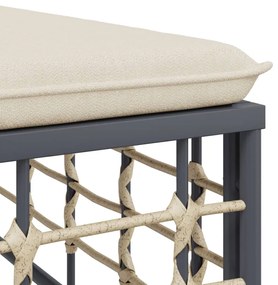 vidaXL Σαλόνι Κήπου Σετ 4 Τεμαχίων Ανθρακί Συνθετικό Ρατάν &amp; Μαξιλάρια