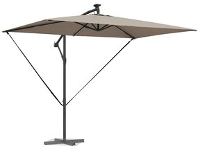 vidaXL Ομπρέλα Cantilever Banana Taupe 294 x 200 x 254 εκ.