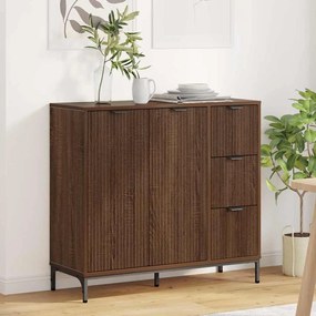 vidaXL Πλαϊνό γραφείο Καφέ δρυς 89.5 x 33 x 82 εκ. Επεξεργασμένο ξύλο