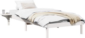 vidaXL Σκελετός Κρεβατιού Λευκό 90 x 190 cm Στερεά ξυλεία πεύκου