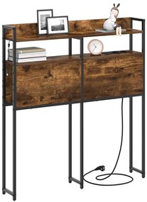 vidaXL Κεφαλάρι με ράφι Καπνιστή δρυς 90 cm Επεξεργασμένο ξύλο