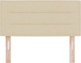 vidaXL LED κεφαλάρι με φώτα λωρίδας LED Κρεμ 80 cm Πολυεστέρας