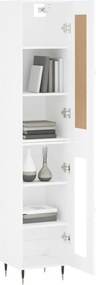 vidaXL Ντουλάπι Λευκό 34,5 x 34 x 180 εκ. από Επεξεργασμένο Ξύλο