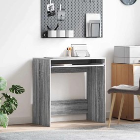 vidaXL Γραφείο Υπολογιστή Γκρι Sonoma Μοριοσανίδα Συμπαγές Απλό