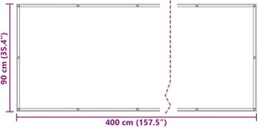 vidaXL Οθόνη Μπαλκονιού Μπορντό 90 x 400 cm