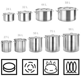 vidaXL Κατσαρόλα Μαρμίτα 24 λ. 36 x 24 εκ. από Ανοξείδωτο Ατσάλι