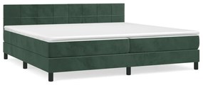 ΚΡΕΒΑΤΙ BOXSPRING ΜΕ ΣΤΡΩΜΑ ΣΚΟΥΡΟ ΠΡΑΣΙΝΟ 200X200ΕΚ. ΒΕΛΟΥΔΙΝΟ 3141326