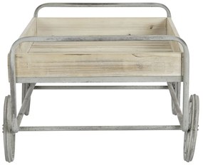Βοηθητικό Τραπέζι DKD Home Decor Γκρι Φυσικό Μέταλλο Έλατο ξύλο ελάτου 110 x 67 x 46 cm