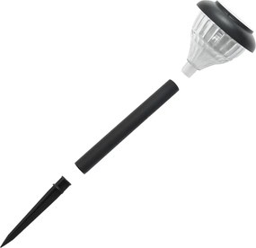 vidaXL Ηλιακά Φωτιστικά Διαδρόμου Εξ Χώρου Στήριγμα 4 τεμ. Θερμό Λευκό