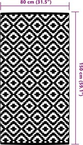 vidaXL Χαλί εξωτερικού χώρου ARAKIL γκρι 80x150 cm PP