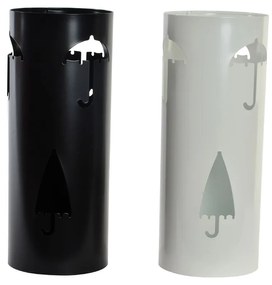 Ομπρελοθήκη DKD Home Decor 19 x 47 cm Λευκό Μαύρο Χάλυβας Ομπρέλα 19 x 19 x 47 cm (x2)