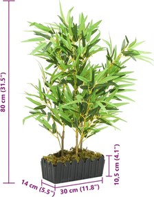 vidaXL Δέντρο Μπαμπού Τεχνητό 500 Κλαδιά Πράσινο 80 εκ.