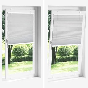 vidaXL Πλισέ περσίδα Λευκό 70x200 cm Πλάτος υφάσματος 69,4 cm