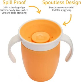 Ποτήρι Εκπαιδευτικό 207ml Munchkin Miracle 360 Orange