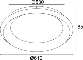 Φωτιστικό Πλαφονιέρα LED 3 CCT Aca Diana BR71LEDC61WHCCT White