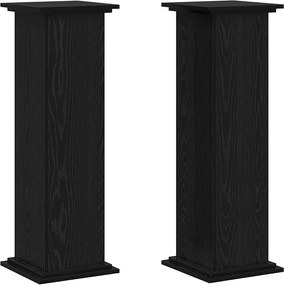 vidaXL Βάση φυτών Μαύρη Οξυά 33 x 33 x 100 cm Επεξεργασμένο ξύλο