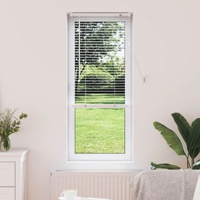 vidaXL Βενετσιάνικη Σκίαση Λευκός 150 x 50 cm 25 mm PVC