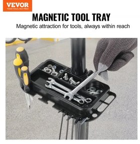 VEVOR Bike Repair Stand, 80 lbs Heavy-duty Steel Bicycle Repair Stand, Adjustable Height Bike Maintenance Workstand with Magnetic Tool Tray Telescopic Arm, Foldable Bike Work Stand for Home, Shops