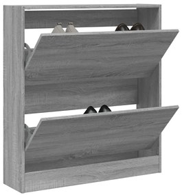 vidaXL Παπουτσοθήκη Γκρι Sonoma 80x21x87,5 εκ. από Επεξεργ. Ξύλο
